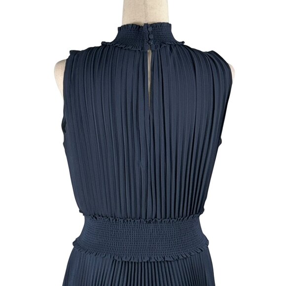 LIke new Nanette Lepore High Neck Pleated Sleeveless Maxi Dress Size 10 - Picture 8 of 15